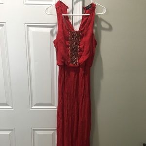 Red maxi dress